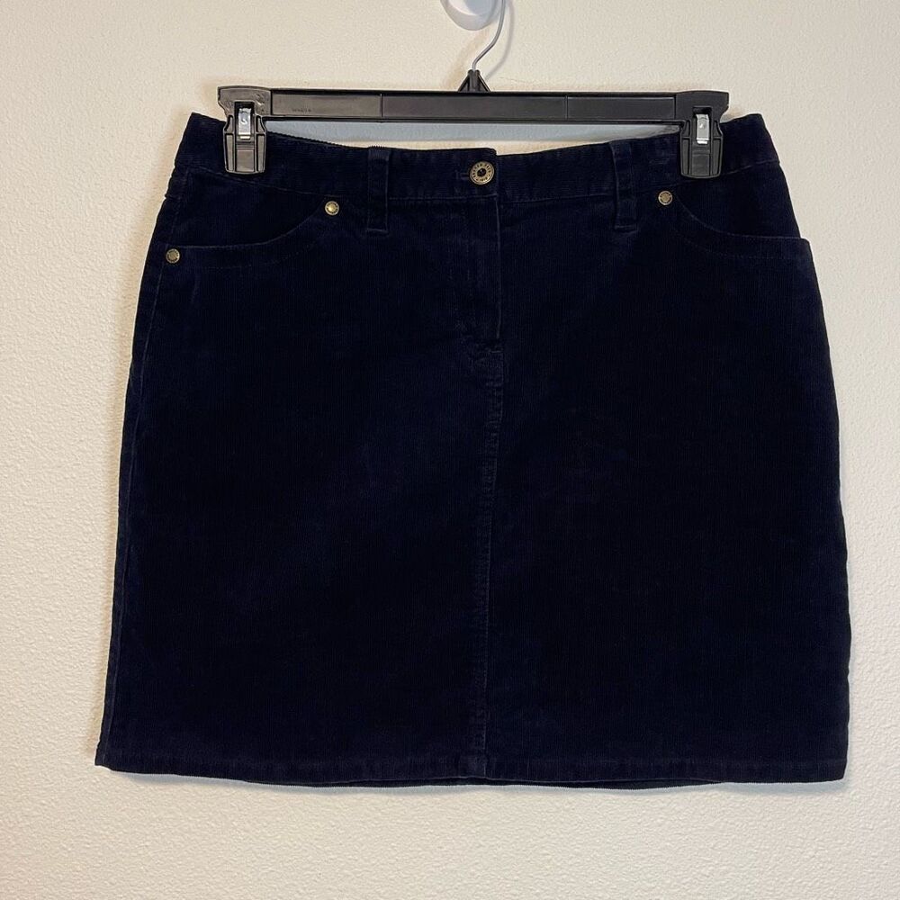 Brooks‎ Brothers Corduroy Navy Mini Skirt Size 10